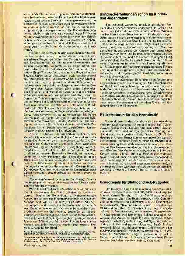 Vorschauseite 2: Schadet Dauerbehandlung mit blutdrucksenkenden Mitteln?
