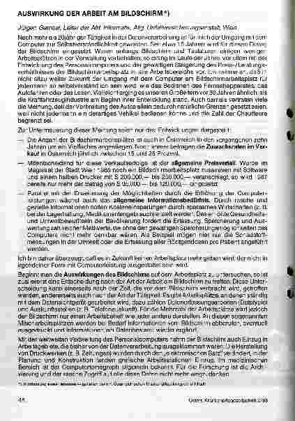 Vorschauseite 1: Auswirkung der Arbeit am Bildschirm