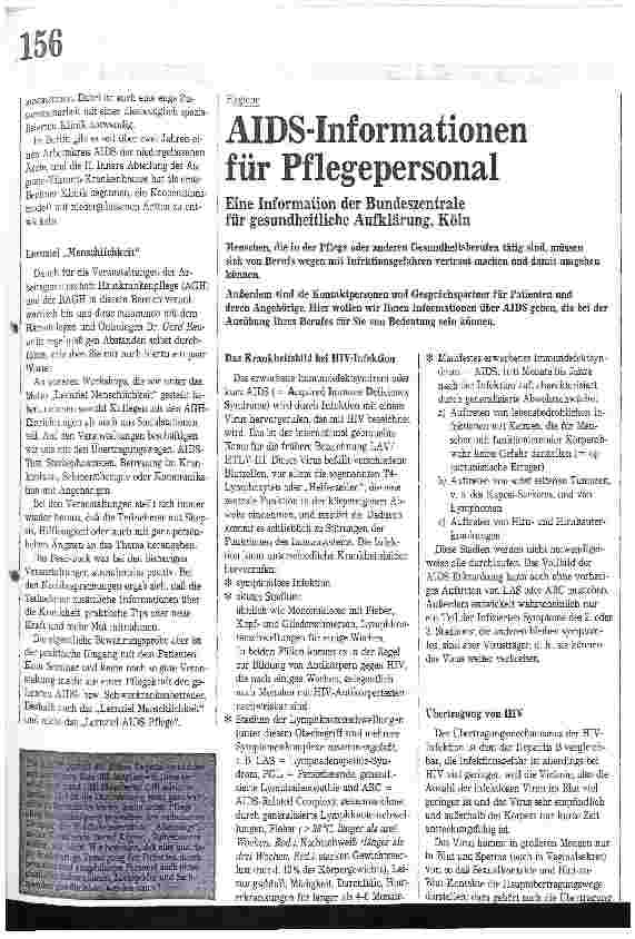 Vorschauseite 5: Versorgung von AIDSund Schwerstkranken