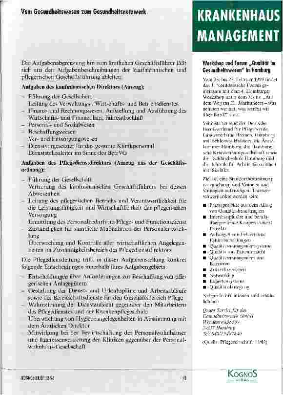 Vorschauseite 5: Pflegerisches Management im Krankenhaus