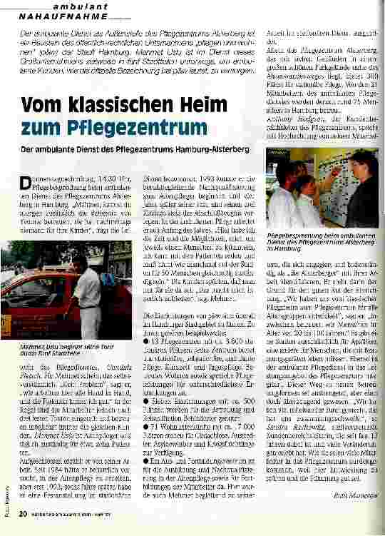 Vorschauseite 1: Vom klassischen Heim zum Pflegezentrum