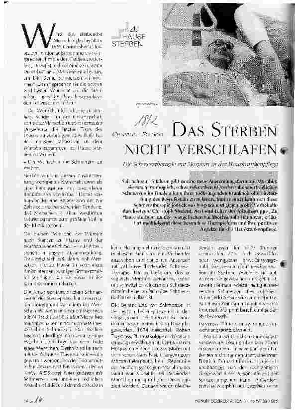 Vorschauseite 1: Das Sterben nicht verschlafen