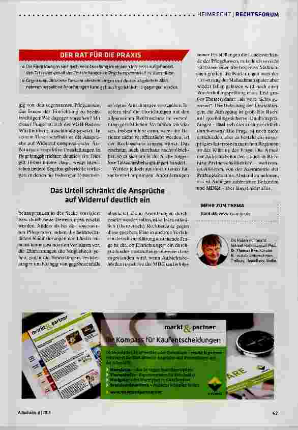 Vorschauseite 2: Zum Widerruf von Äußerungen in Begehungsberichten