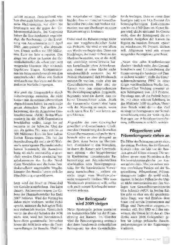 Vorschauseite 2: Spannungsgeladene Ruhe im Gesundheitsmarkt