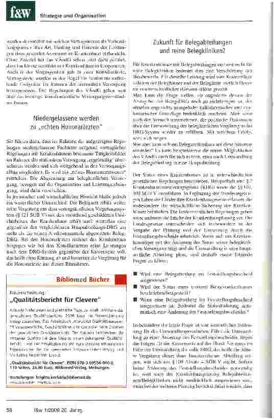 Vorschauseite 4: Belegärztliche Versorgung