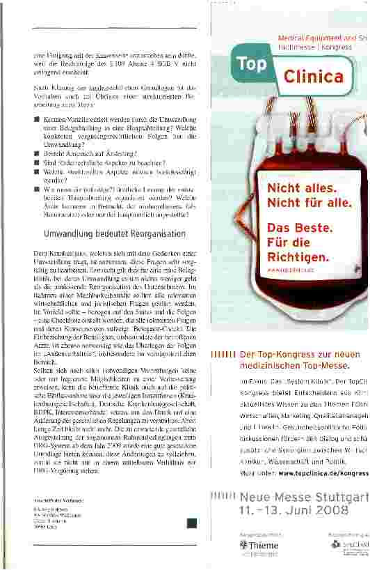 Vorschauseite 5: Belegärztliche Versorgung