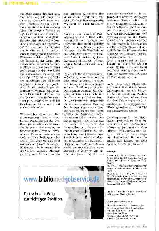 Vorschauseite 3: Zeiteinsparung bei Routinearbeiten in der Klinik