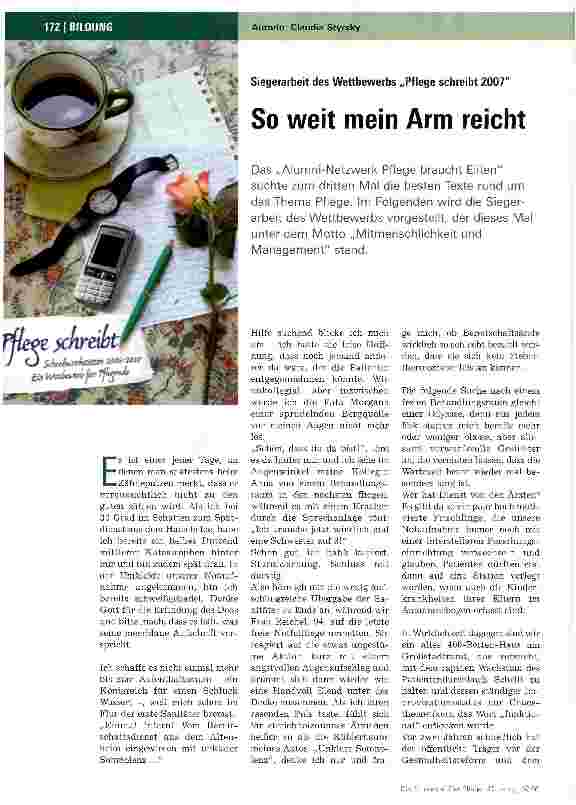 Vorschauseite 1: So weit mein Arm reicht