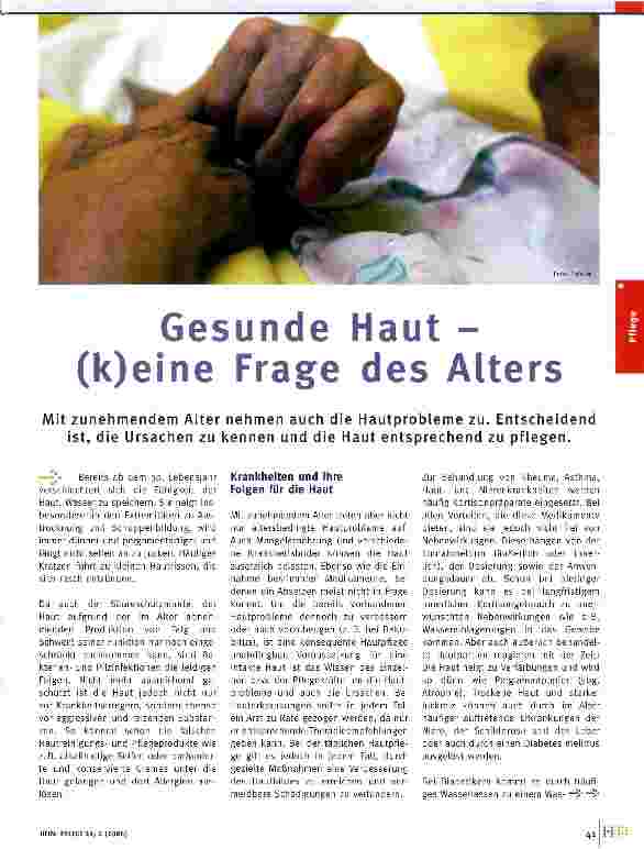 Vorschauseite 1: Gesunde Haut -(k)eine Frage des Alters