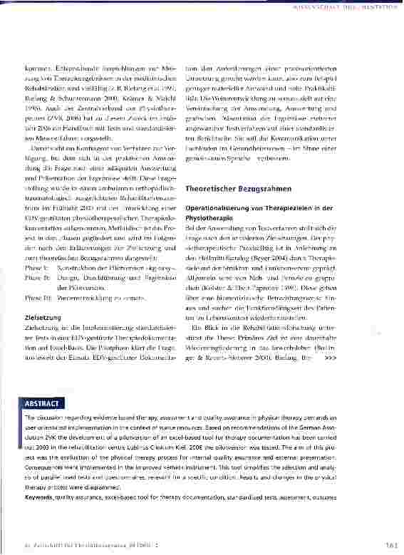 Vorschauseite 2: EDV-gestützte modularisierte Assessment-geleitete Therapiedokumentation: »emat«