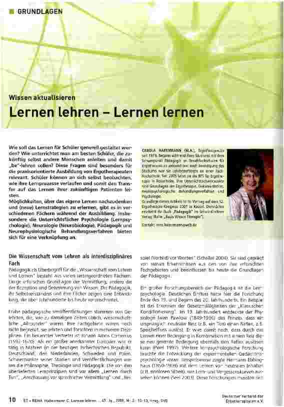 Vorschauseite 1: Lernen lehren - Lernen lernen