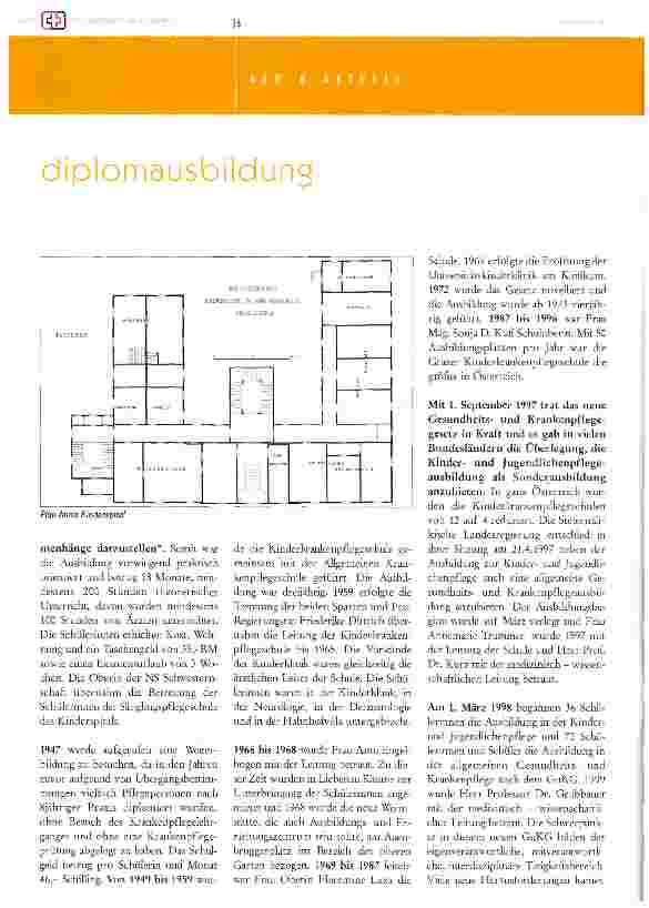 Vorschauseite 2: 80 Jahre Diplomausbildung