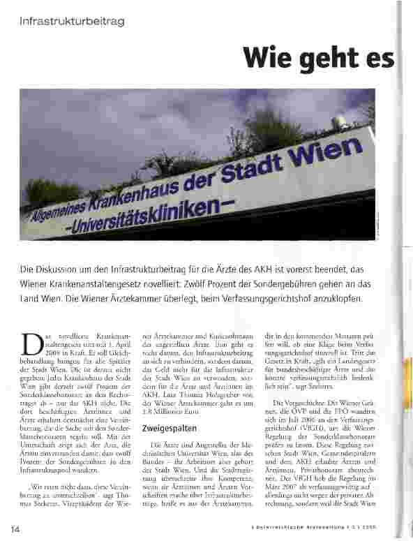 Vorschauseite 1: Wie geht es weiter in Wien?