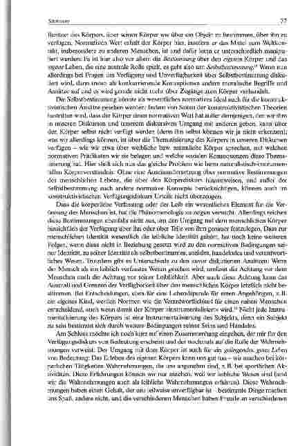 Vorschauseite 5: Zum Verhältnis von Körperlichkeit und Unverfügbarkeit