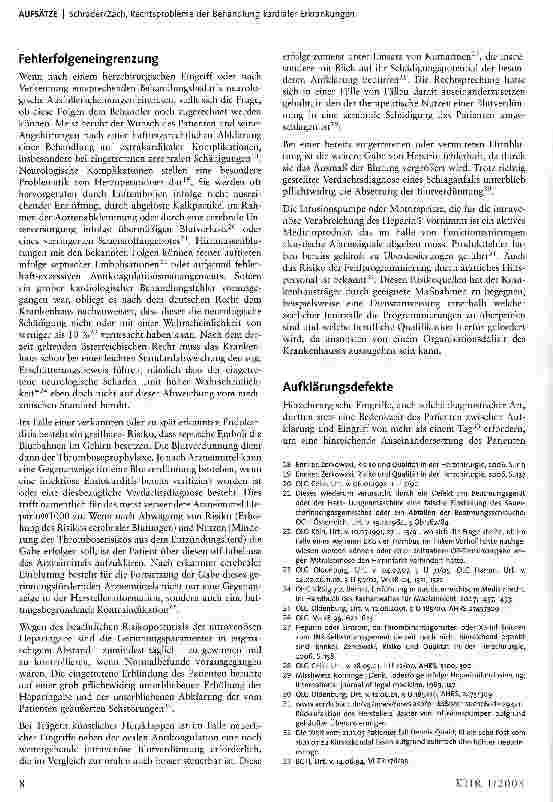 Vorschauseite 3: Rechtsprobleme der Behandlung kardialer Erkrankungen