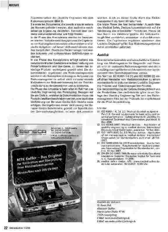 Vorschauseite 4: Medical Safety Design