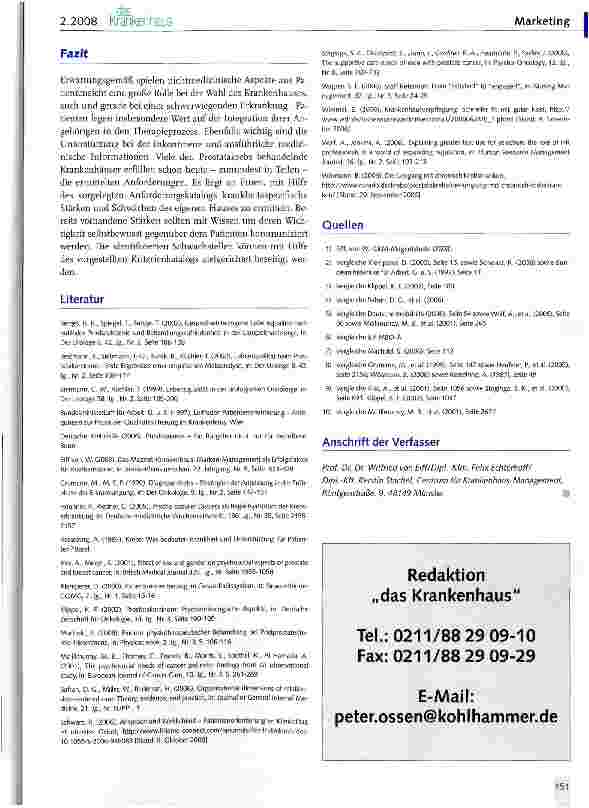 Vorschauseite 5: Positionierung eines Krankenhauses auf dem Markt für Prostatakrebspatienten