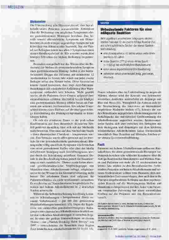 Vorschauseite 4: Selbsteinschätzung von Warnsymptomen bei oberer gastrointestinaler Blutung