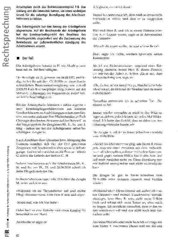 Vorschauseite 2: Ersetzung der Zustimmung des Betriebsrats zur außerordentlichen Kündigung