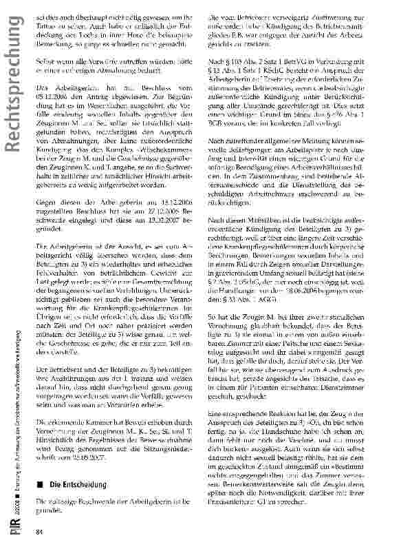 Vorschauseite 4: Ersetzung der Zustimmung des Betriebsrats zur außerordentlichen Kündigung