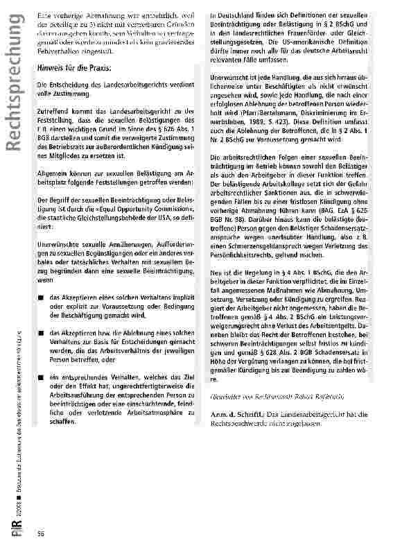 Vorschauseite 6: Ersetzung der Zustimmung des Betriebsrats zur außerordentlichen Kündigung