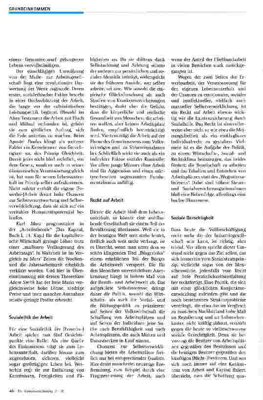 Vorschauseite 2: Der „Bürgerlohn auf dem Prüfstand der Sozialethik
