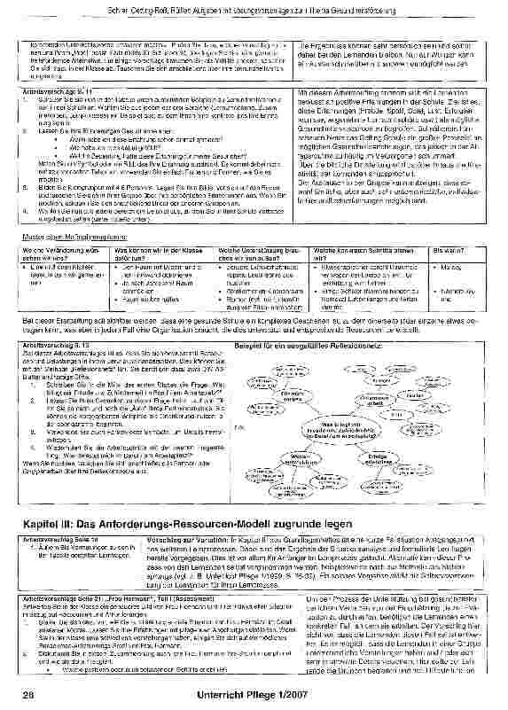 Vorschauseite 2: Aufgaben mit Lösungsvorschlägen zum Thema Gesundheitsförderung