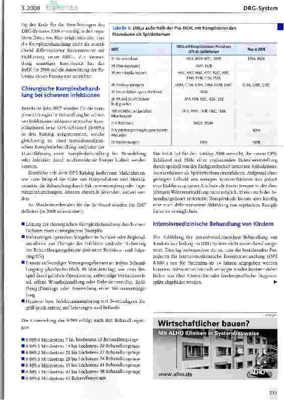 Vorschauseite 4: Intensivmedizin im DRG-System 2008
