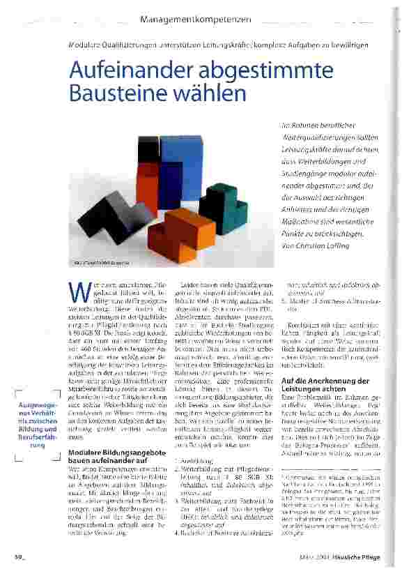 Vorschauseite 1: Aufeinander abgestimmte Bausteine wählen