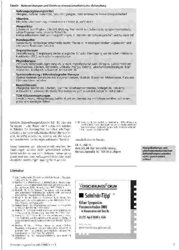 Vorschauseite 5: Alternativmedizinische Diagnoseund Behandlungsmethoden in der privaten Krankenversicherung - eine quantitative Analyse