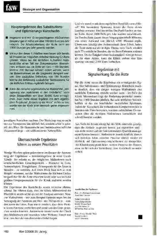 Vorschauseite 3: Mehr Zeit für die Patienten