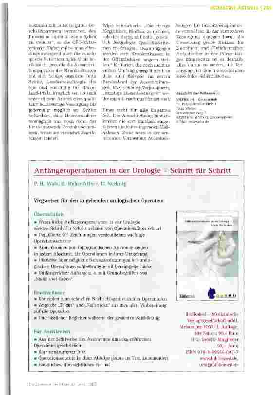 Vorschauseite 3: Neue Ausschreibungen gefährden Qualität der Inkontinenz-Versorgung