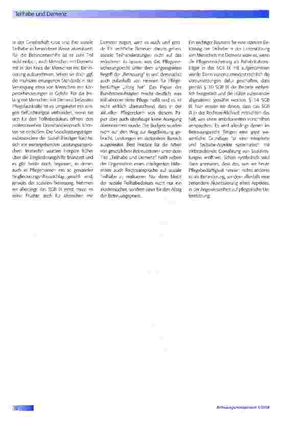 Vorschauseite 4: Teilhabe und Demenz