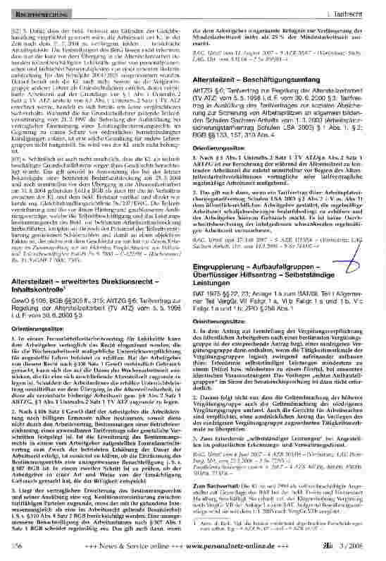 Vorschauseite 1: Eingruppierung - Aufbaufallgruppen -Überflüssiger Hilfsantrag - Selbstständige Leistungen