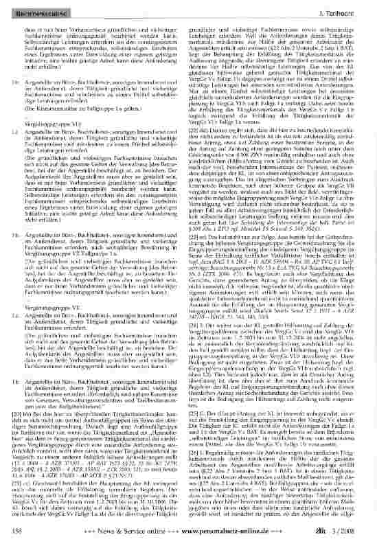 Vorschauseite 3: Eingruppierung - Aufbaufallgruppen -Überflüssiger Hilfsantrag - Selbstständige Leistungen