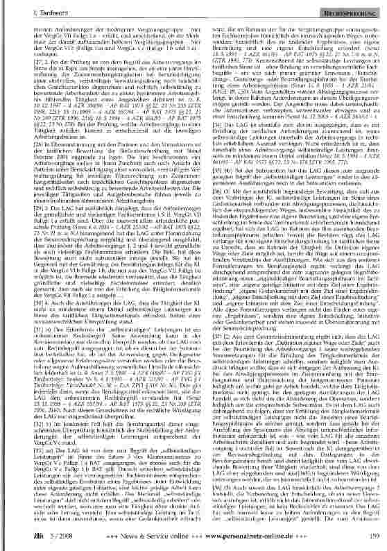 Vorschauseite 4: Eingruppierung - Aufbaufallgruppen -Überflüssiger Hilfsantrag - Selbstständige Leistungen