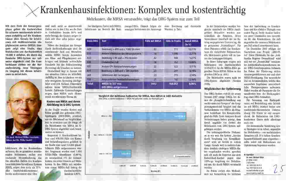 Vorschauseite 1: Krankenhausinfektionen: Komplex und kostenträchtig