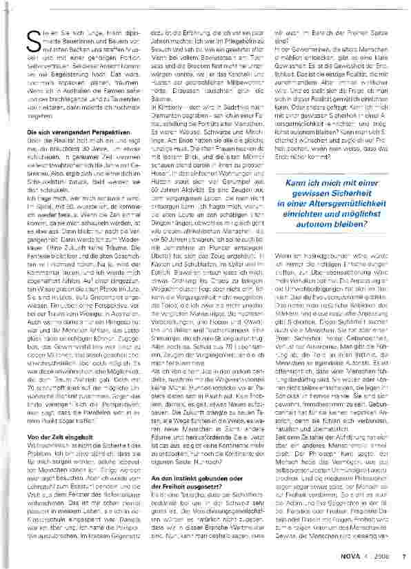 Vorschauseite 2: Sicherheit und Freiheit im Alter
