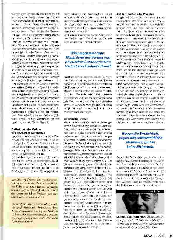 Vorschauseite 4: Sicherheit und Freiheit im Alter