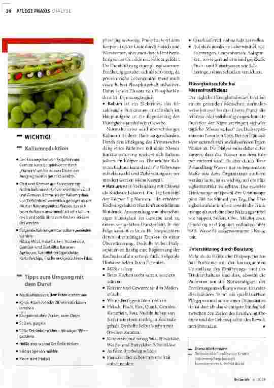 Vorschauseite 2: Ernährung bei Niereninsuffizienz