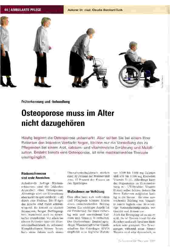 Vorschauseite 1: Osteoporose muss im Alter nicht dazugehören