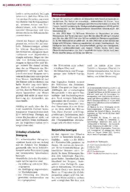 Vorschauseite 3: Osteoporose muss im Alter nicht dazugehören