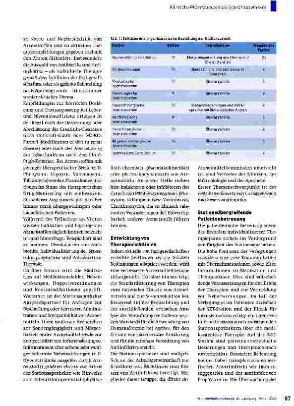 Vorschauseite 5: Klinische Pharmazie am Universitätsklinikum Hamburg-Eppendorf