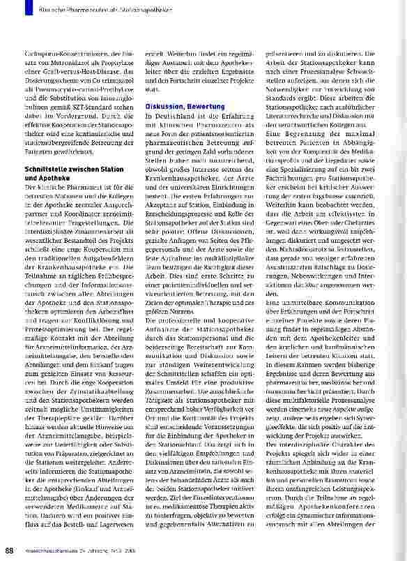 Vorschauseite 6: Klinische Pharmazie am Universitätsklinikum Hamburg-Eppendorf