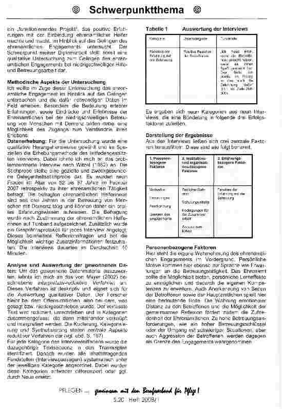 Vorschauseite 2: Erfolgsfaktoren für das Engagement Ehrenamtlicher bei der Betreuung von Menschen mit Demenz am Beispiel niedrigschwelliger Hilfe-und Betreuungsarbeit aus pflegewissenschaftlicher…