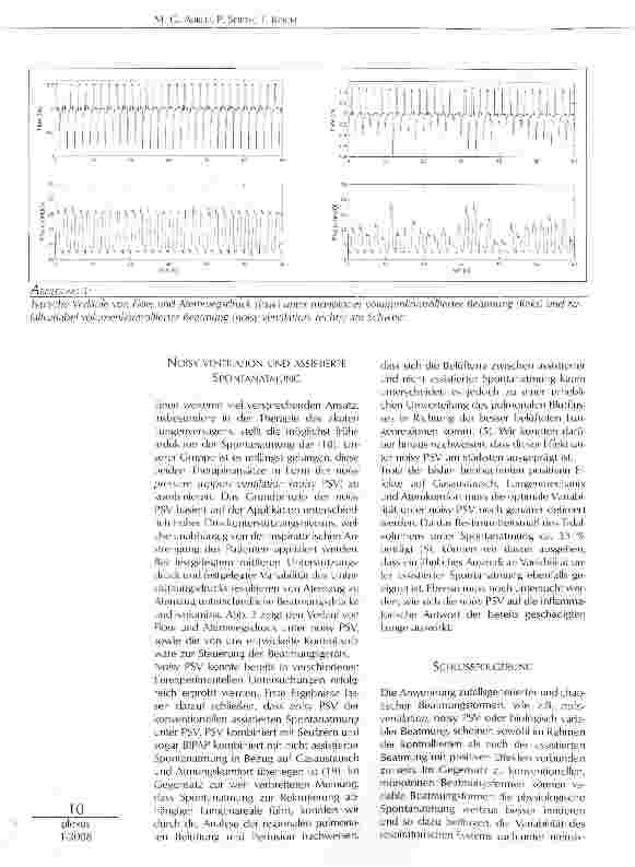 Vorschauseite 2: NEUE TRENDS IN DER BEATMUNG NOISY VENTILATION?