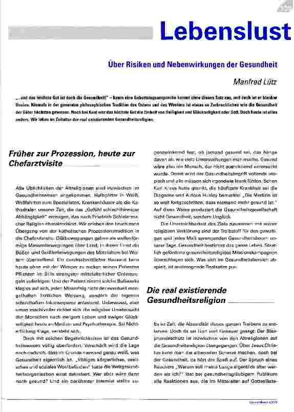 Vorschauseite 1: Lebenslust