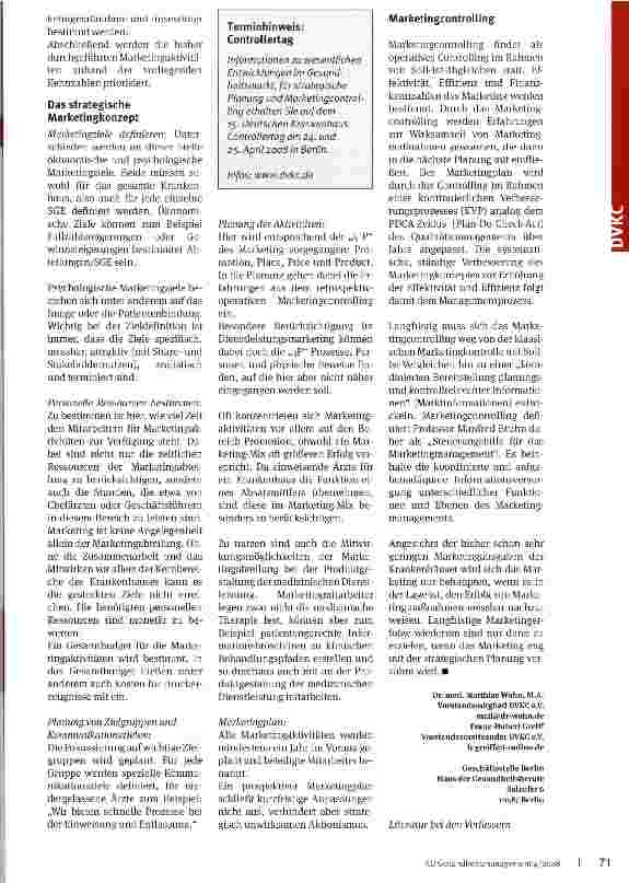 Vorschauseite 2: Die Strategie der Marktbeeinflussung