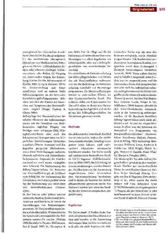 Vorschauseite 2: Schulung von Patienten mit Herzinsuffizienz -Effekte auf das Selbstpflegeverhalten. Eine Literaturrecherche