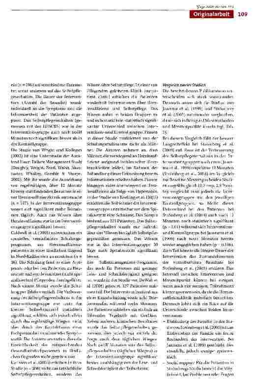Vorschauseite 6: Schulung von Patienten mit Herzinsuffizienz -Effekte auf das Selbstpflegeverhalten. Eine Literaturrecherche